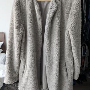 BB Dakota Cozy Gray Teddy Jacket